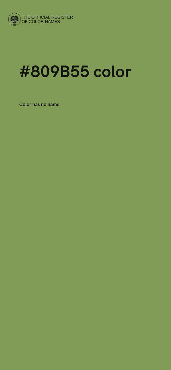#809B55 color image