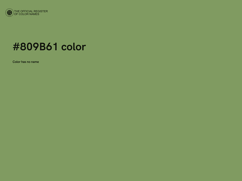 #809B61 color image