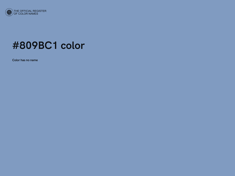 #809BC1 color image