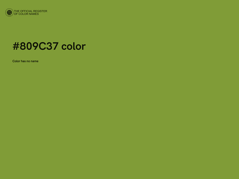 #809C37 color image