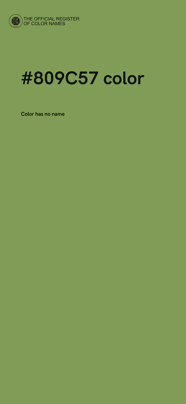 #809C57 color image