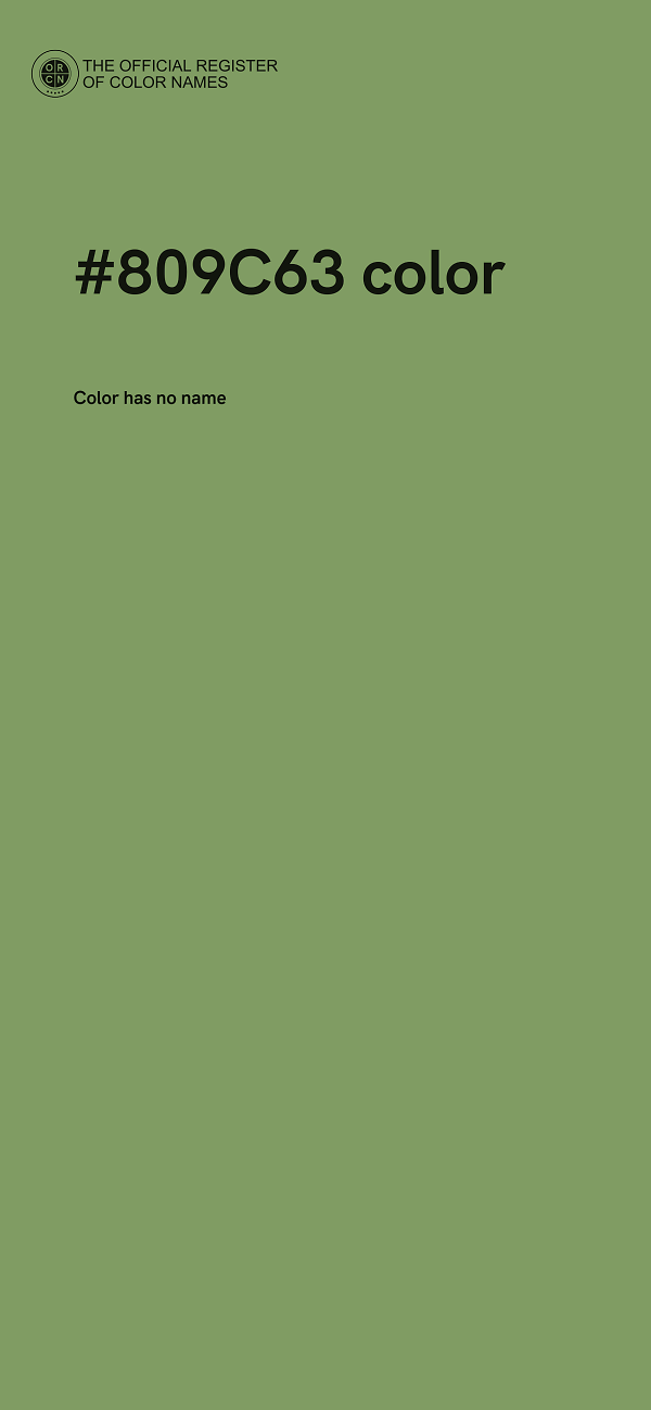 #809C63 color image