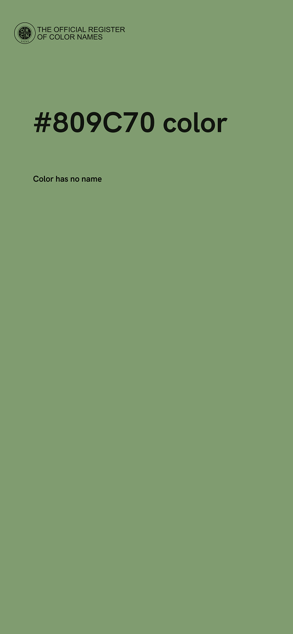 #809C70 color image
