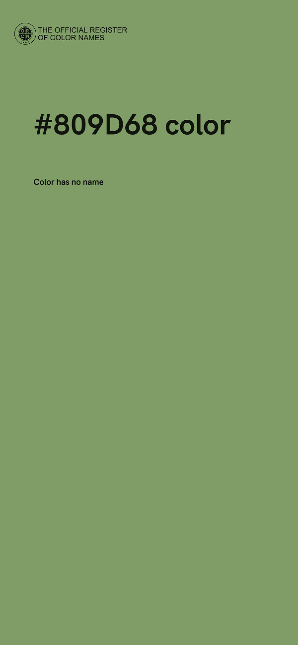 #809D68 color image
