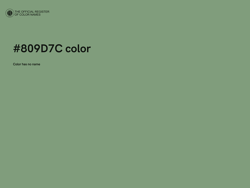 #809D7C color image