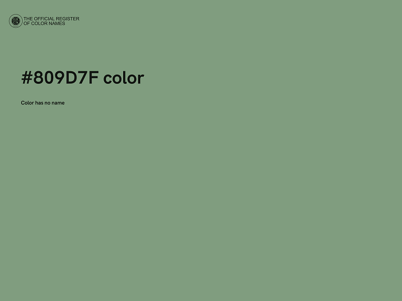 #809D7F color image