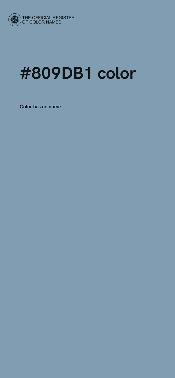 #809DB1 color image
