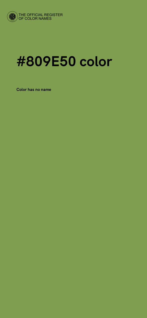 #809E50 color image