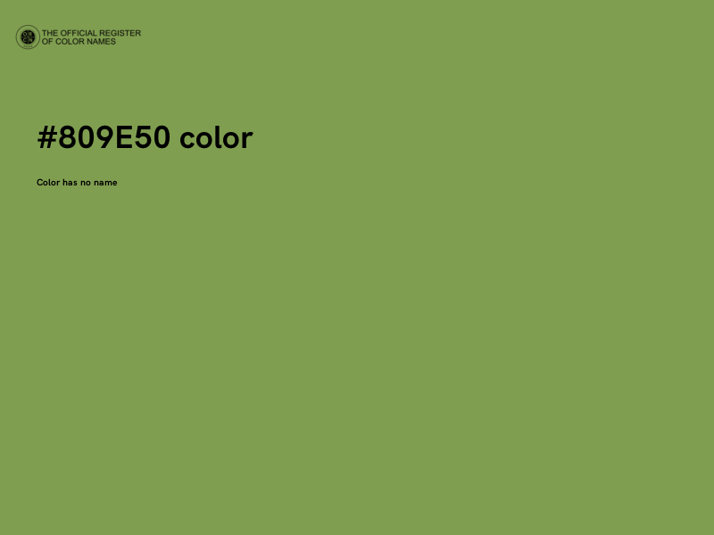 #809E50 color image