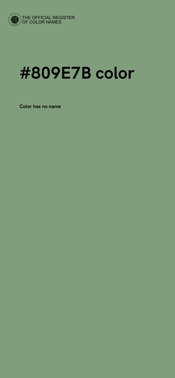 #809E7B color image