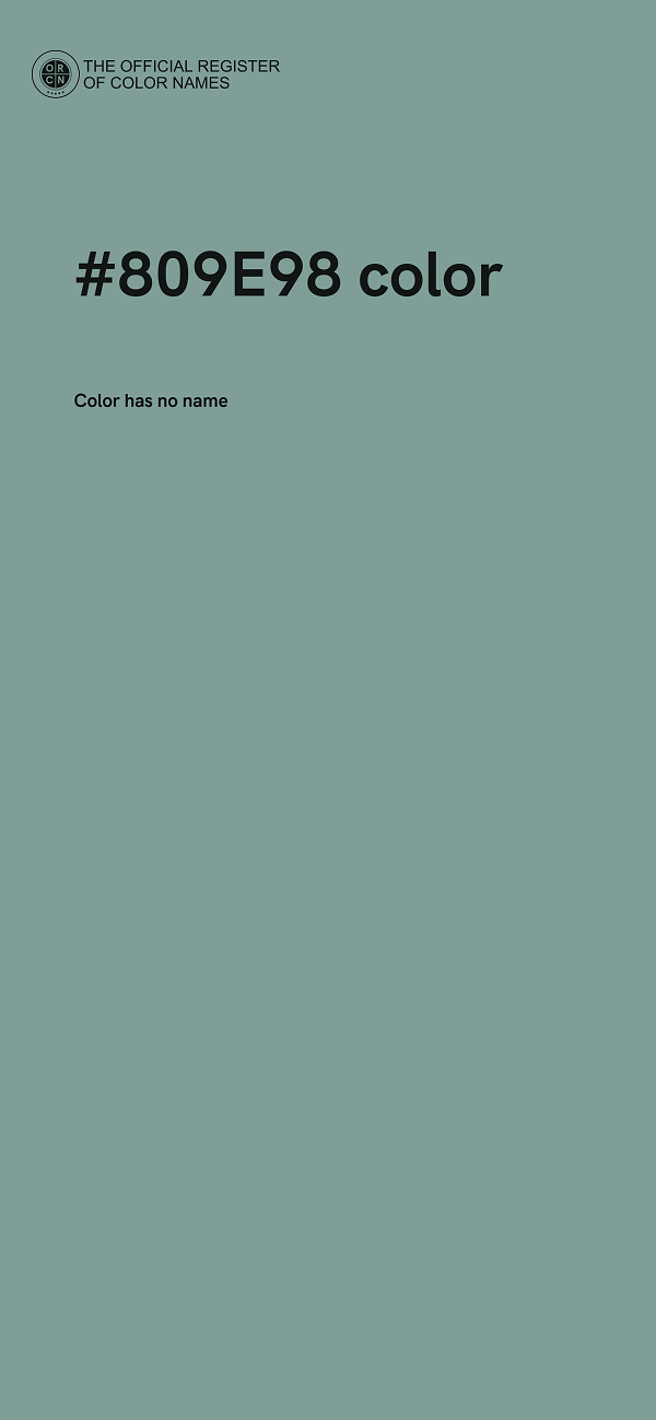 #809E98 color image