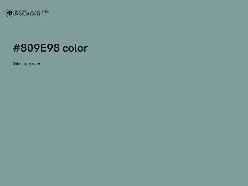 #809E98 color image