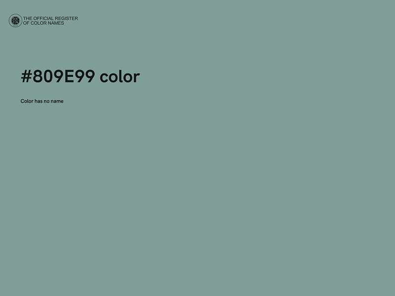 #809E99 color image