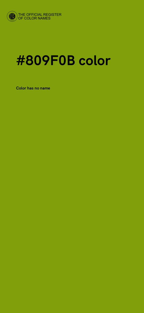 #809F0B color image