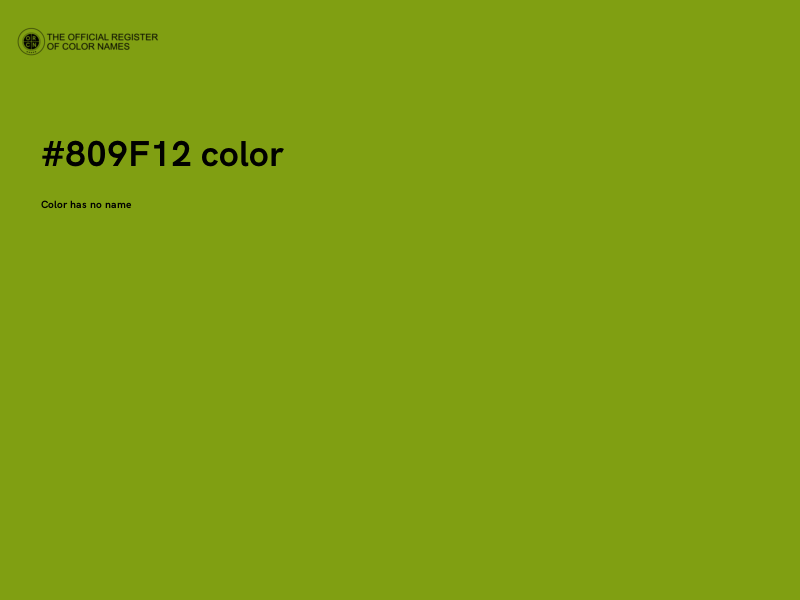 #809F12 color image