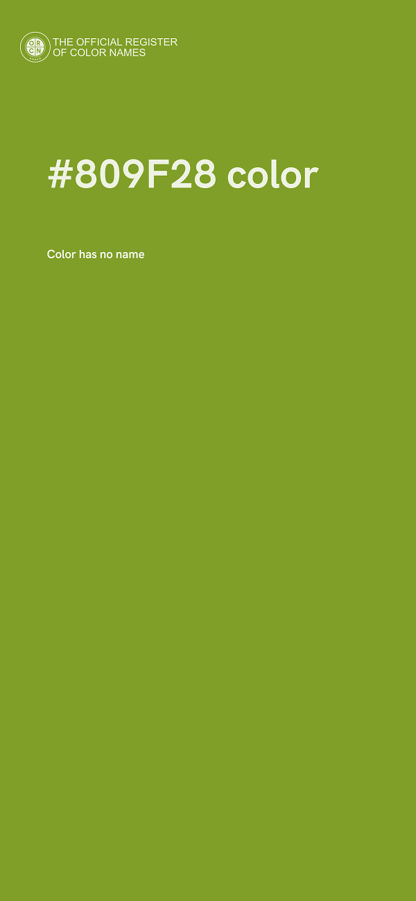 #809F28 color image