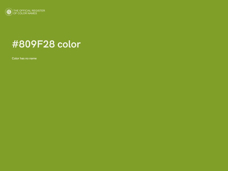 #809F28 color image