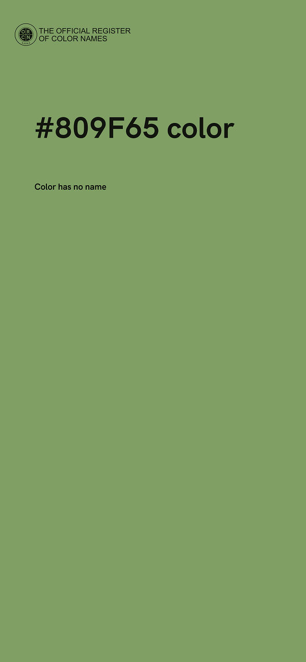 #809F65 color image