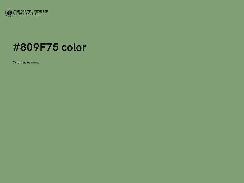 #809F75 color image