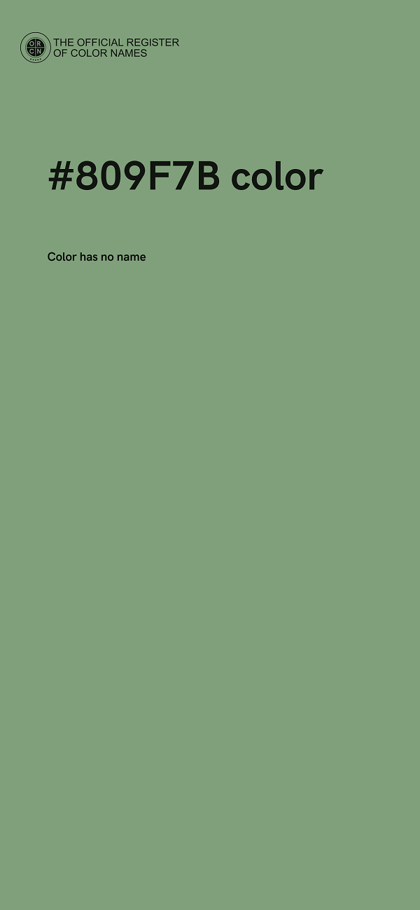 #809F7B color image