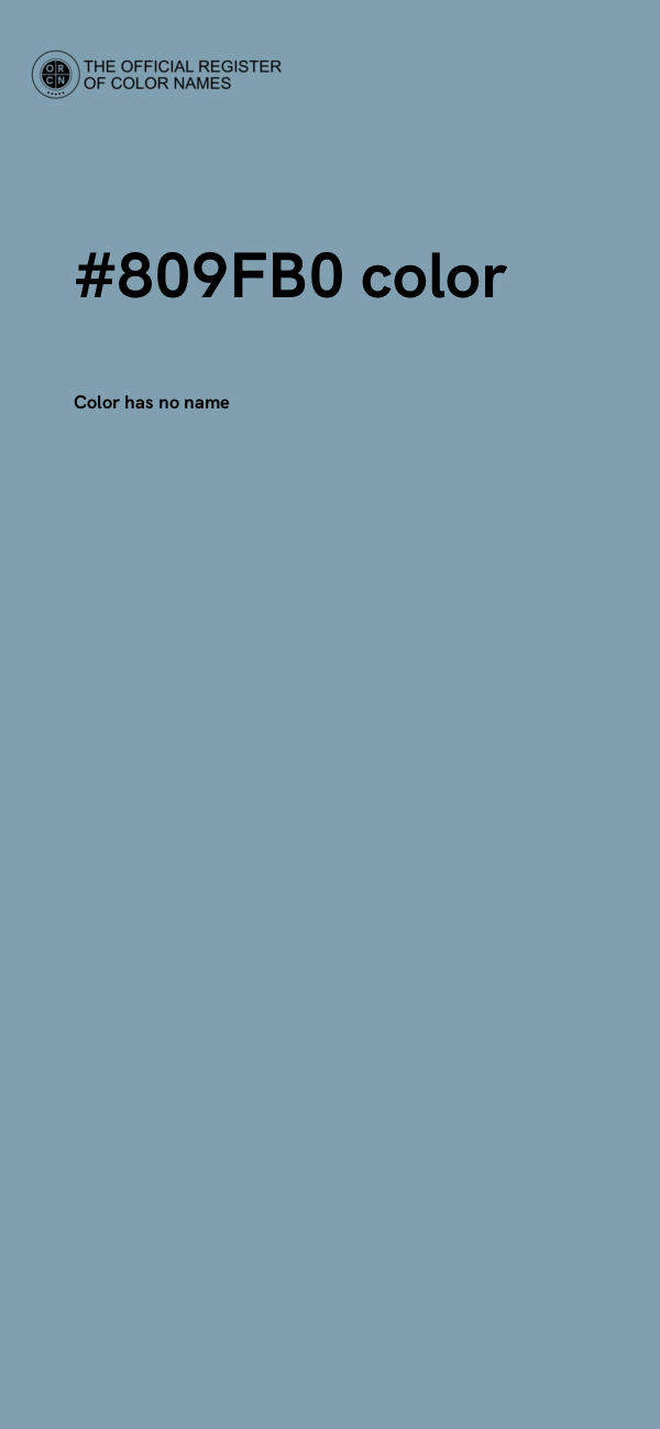 #809FB0 color image