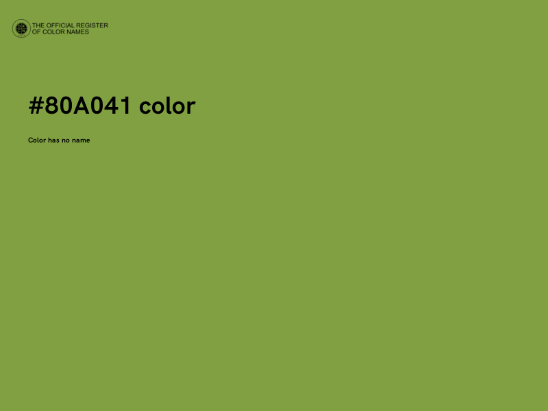#80A041 color image