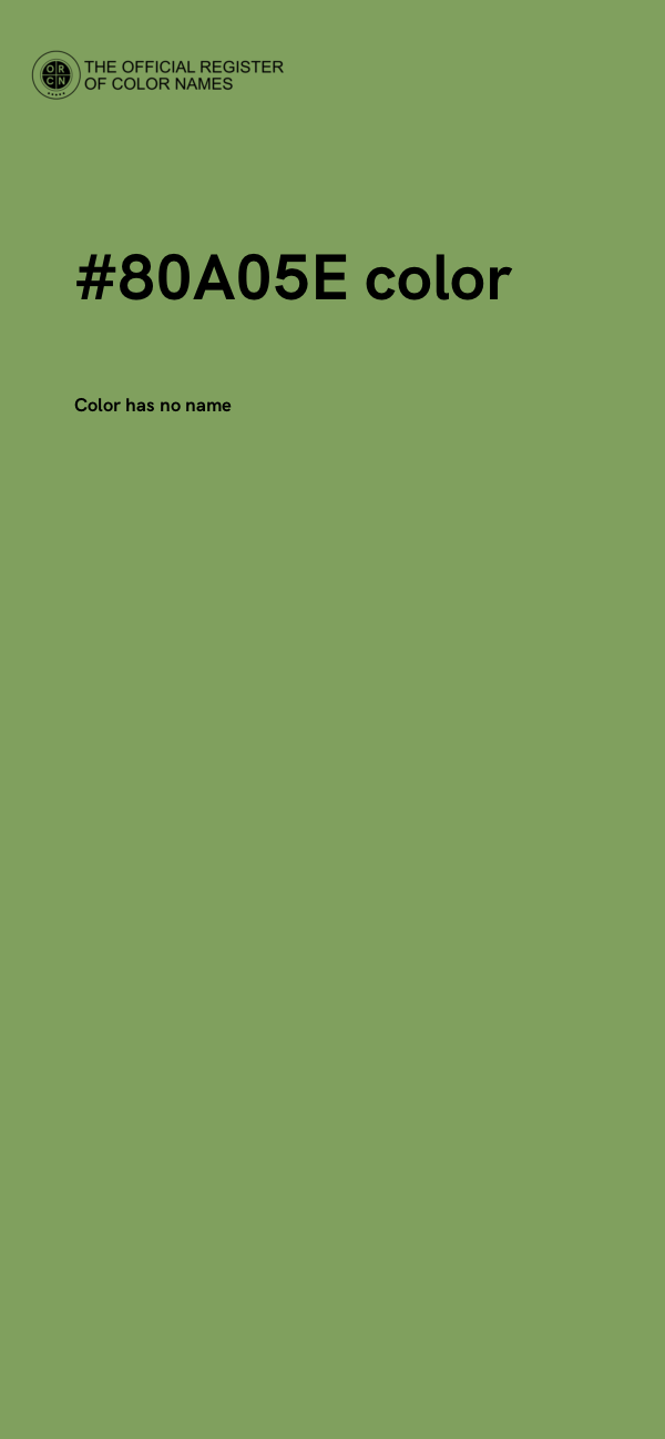#80A05E color image