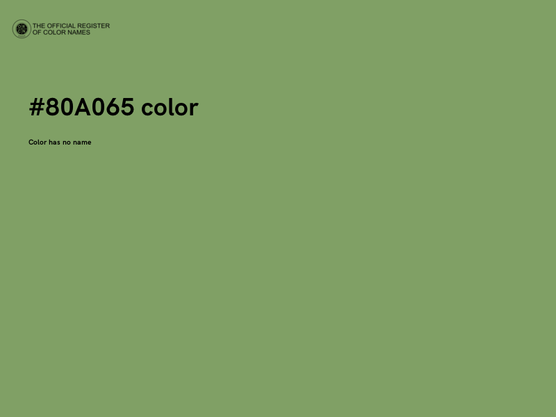 #80A065 color image