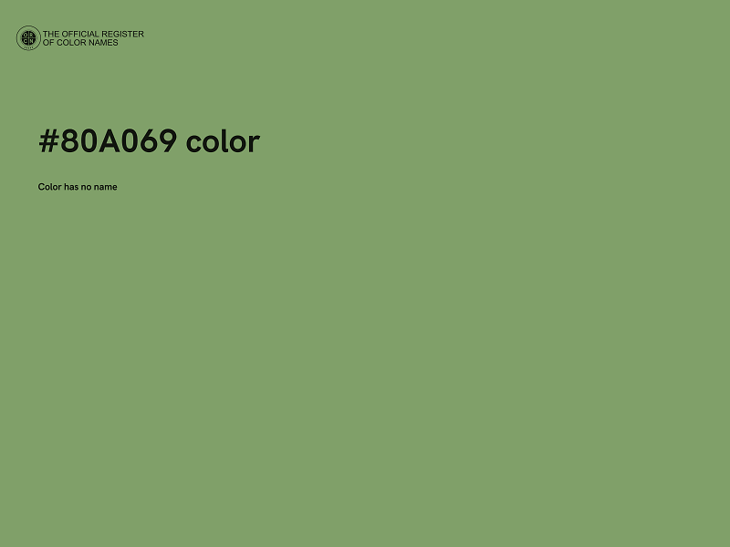 #80A069 color image