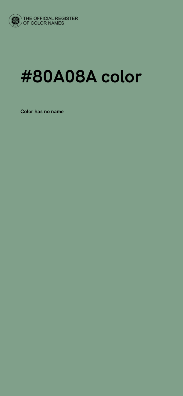 #80A08A color image