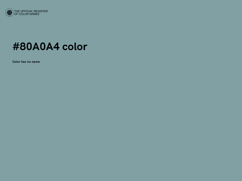 #80A0A4 color image