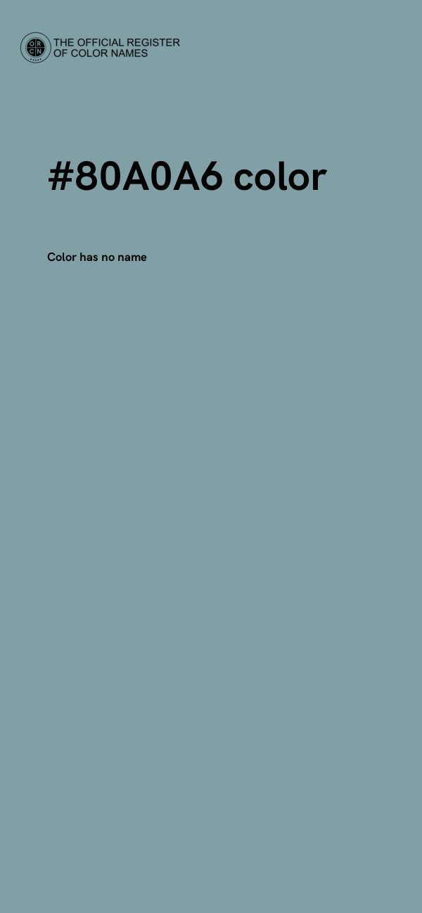 #80A0A6 color image