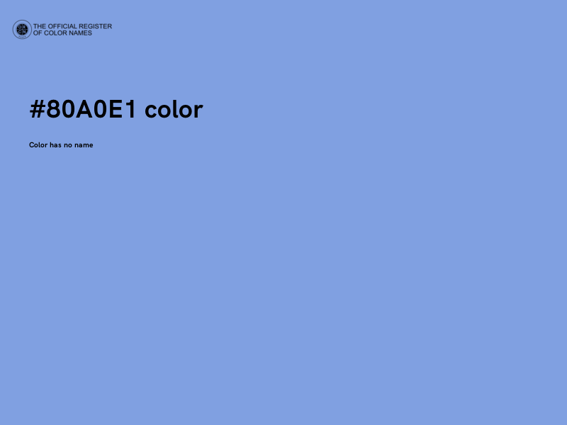 #80A0E1 color image