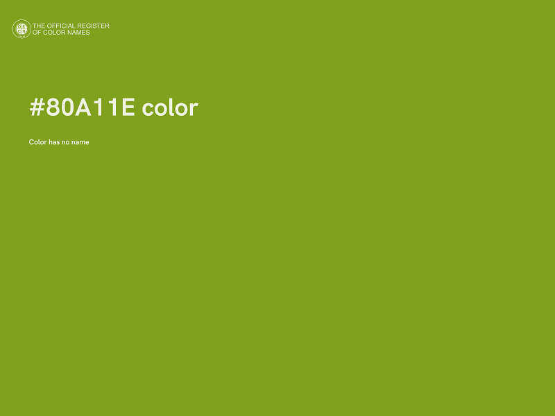 #80A11E color image