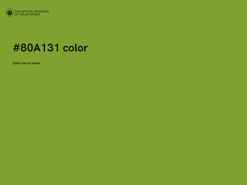 #80A131 color image