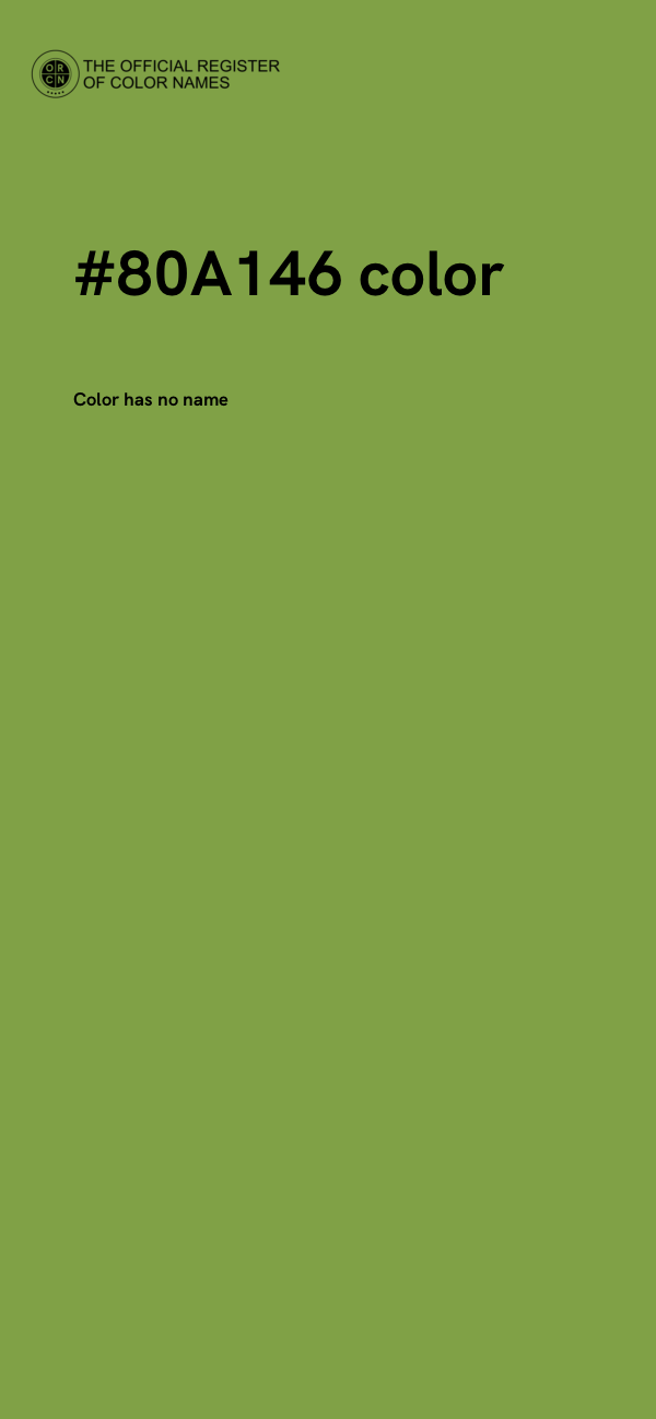 #80A146 color image