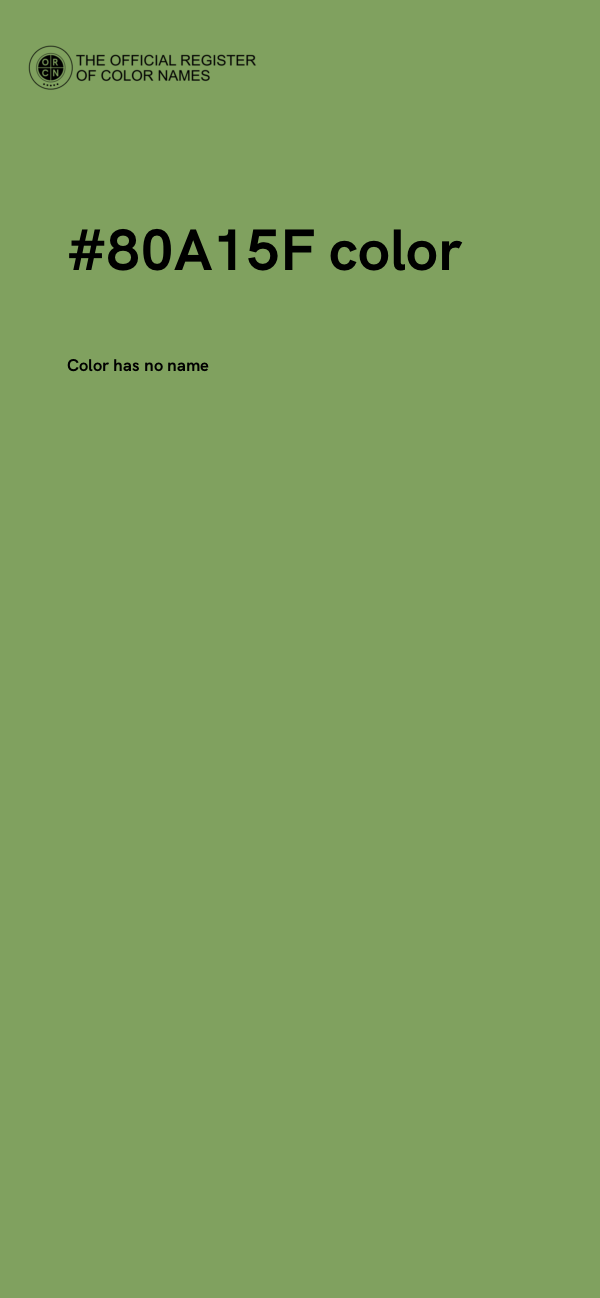 #80A15F color image