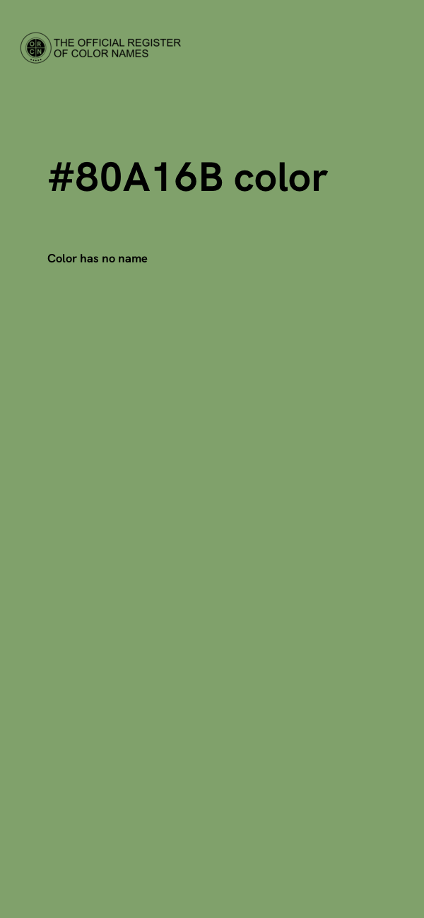 #80A16B color image