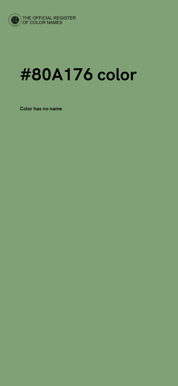 #80A176 color image