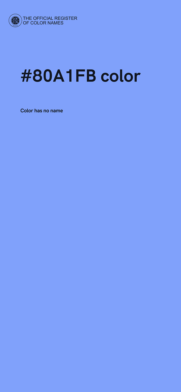 #80A1FB color image