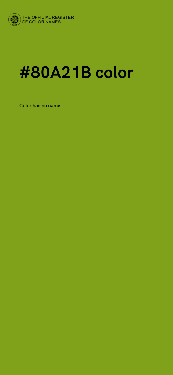 #80A21B color image