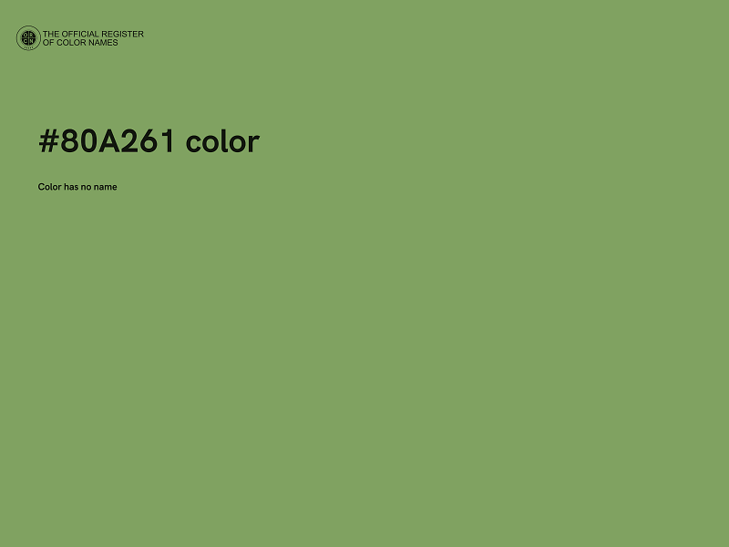 #80A261 color image