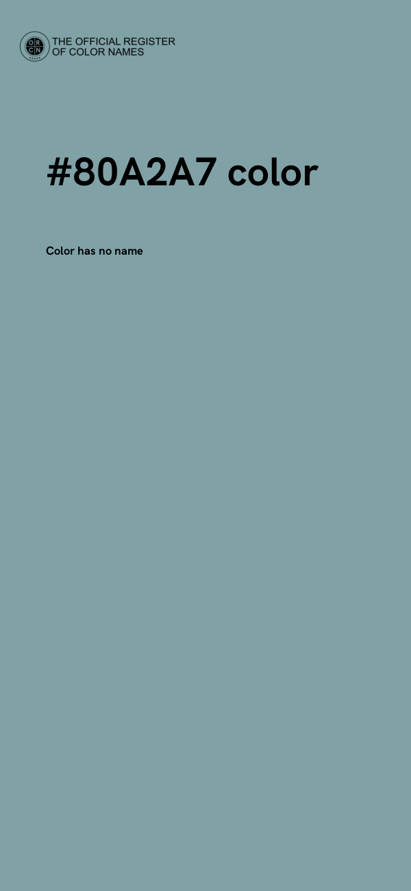 #80A2A7 color image