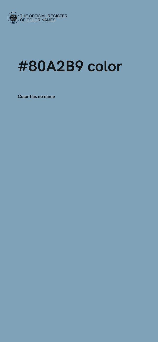#80A2B9 color image