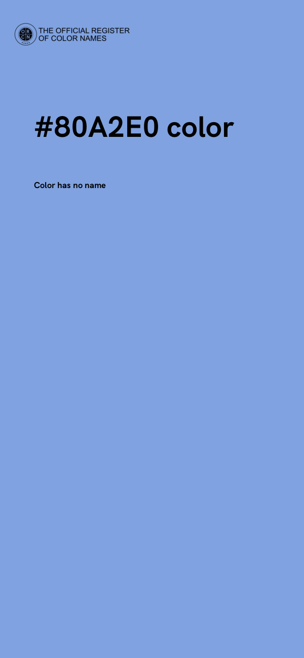 #80A2E0 color image