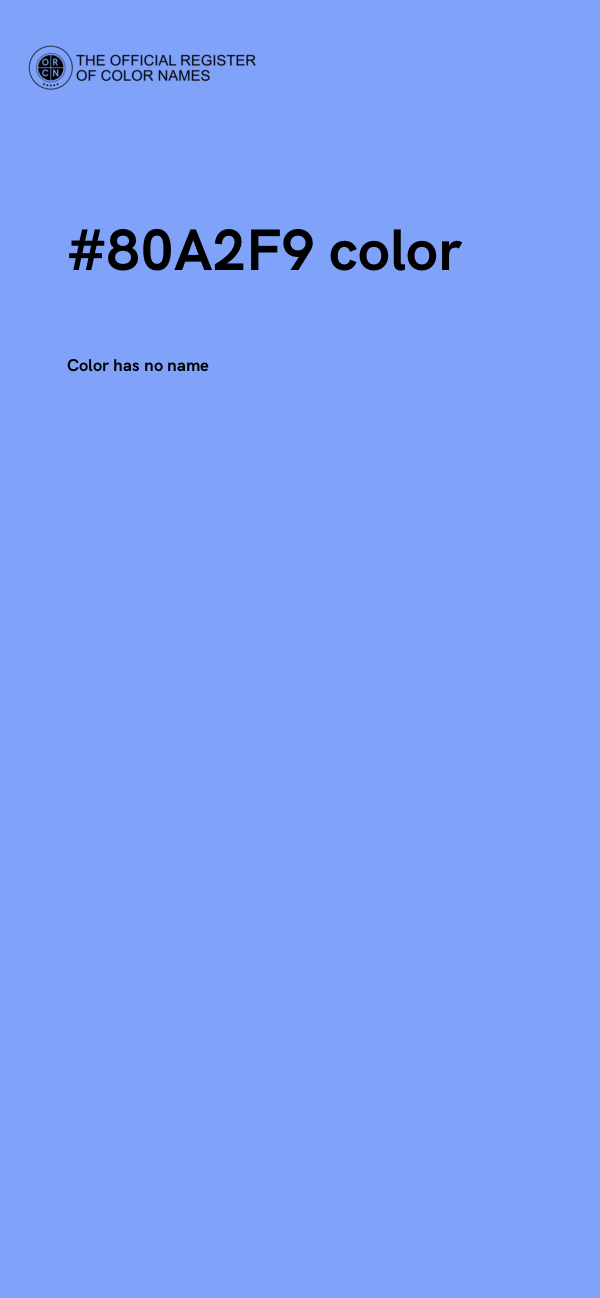 #80A2F9 color image