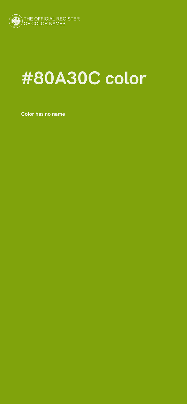 #80A30C color image