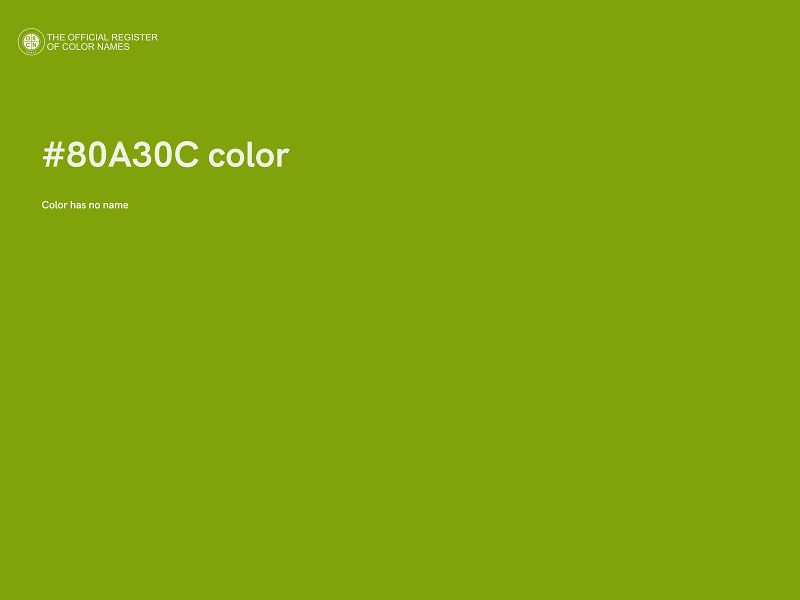 #80A30C color image