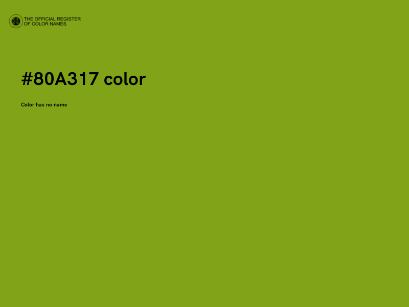 #80A317 color image