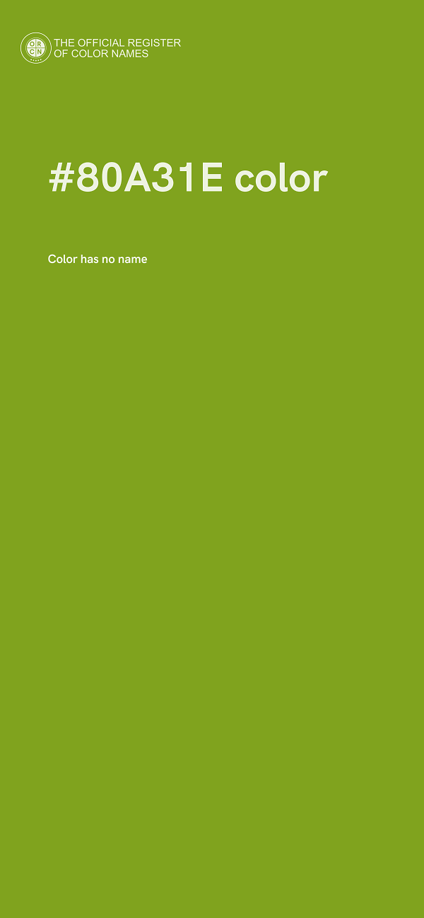 #80A31E color image